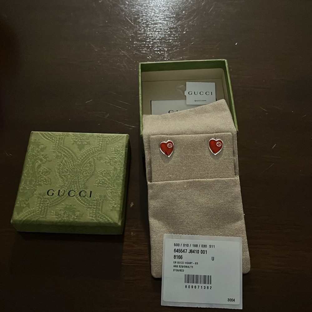 Gucci Heart Earrings with Interlock G